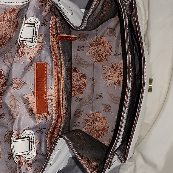 Hobo Meter cross body bag in an off white leather - Picture 4 of 8